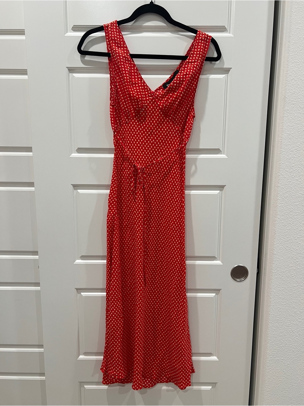 Reformation Par Red Polka Dot Maxi Dress by Reformation